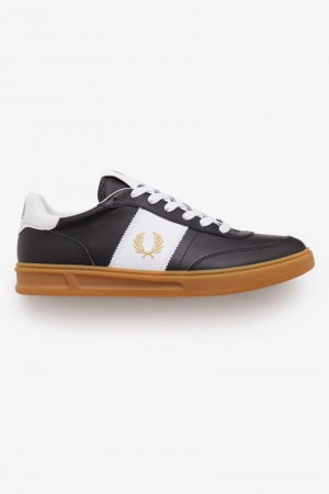 Fred Perry B400 Women Shoes Black | 9872WCGSO