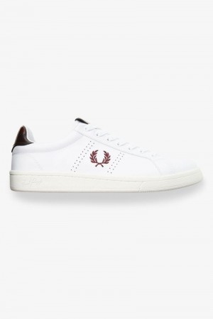 Fred Perry B721 Men Shoes White | 7203VIKTJ