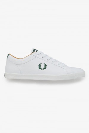 Fred Perry Baseline Men Shoes White | 0253YHORL