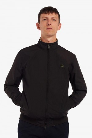 Fred Perry Brentham Men Jackets Black | 2654UCMLB