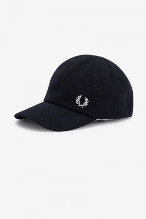 Fred Perry Classic Piqué Men Hats Black | 2671VCMBE