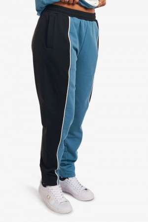 Fred Perry Colour Block Sweat Women Pants Black | 5891RKZUD