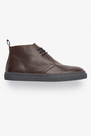 Fred Perry Hawley Men Shoes Dark Chocolate | 6534LSKTV