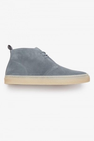 Fred Perry Hawley Men Shoes Sky blue | 9073XEHVZ