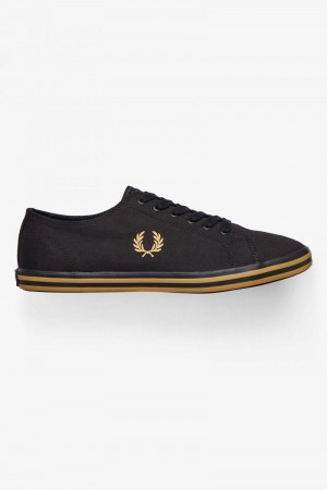 Fred Perry Kingston Men Shoes Black | 9073OLHVU