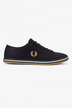 Fred Perry Kingston Men Shoes Navy | 6734QULJN