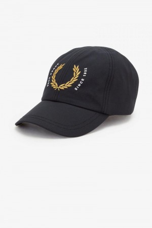 Fred Perry Laurel Wreath Ripstop Men Hats Black | 1945MQCTO