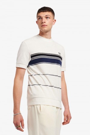 Fred Perry M8802 Men T Shirts White | 9740EYZKJ