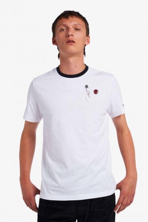 Fred Perry SM1949 Men T Shirts White | 4351FGHSV