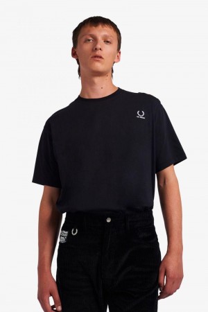 Fred Perry SM1950 Men T Shirts Black | 8293TOWSD