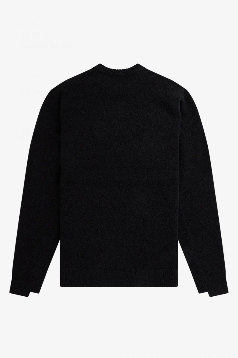 Fred Perry Alpaca Blend Jumper Men Knitwear Black | 4398WFLHG