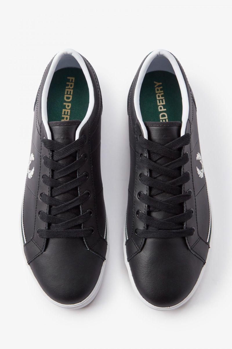 Fred Perry Baseline Men Shoes Black | 0894APFMD