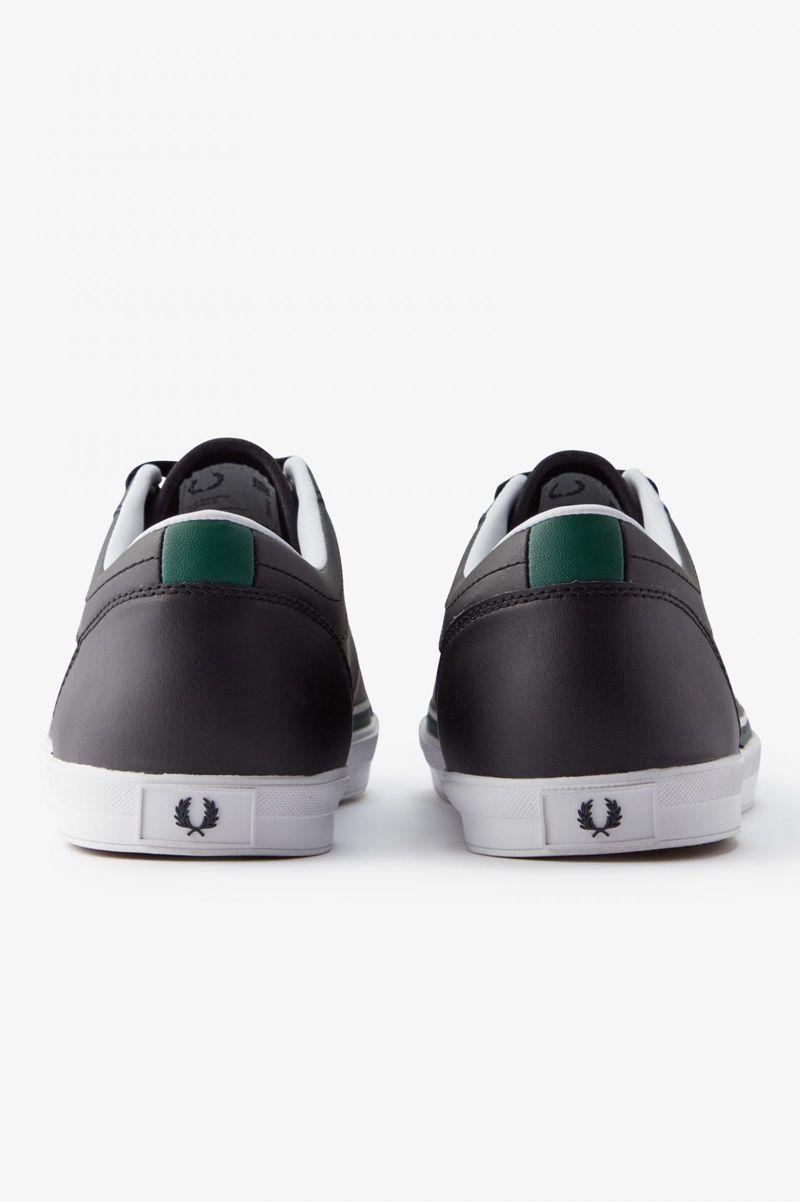 Fred Perry Baseline Men Shoes Black | 0894APFMD