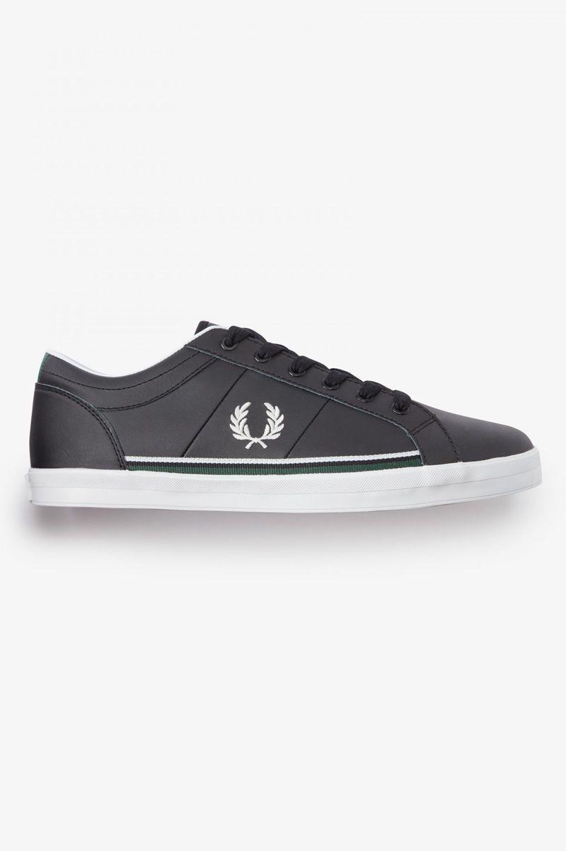 Fred Perry Baseline Men Shoes Black | 0894APFMD