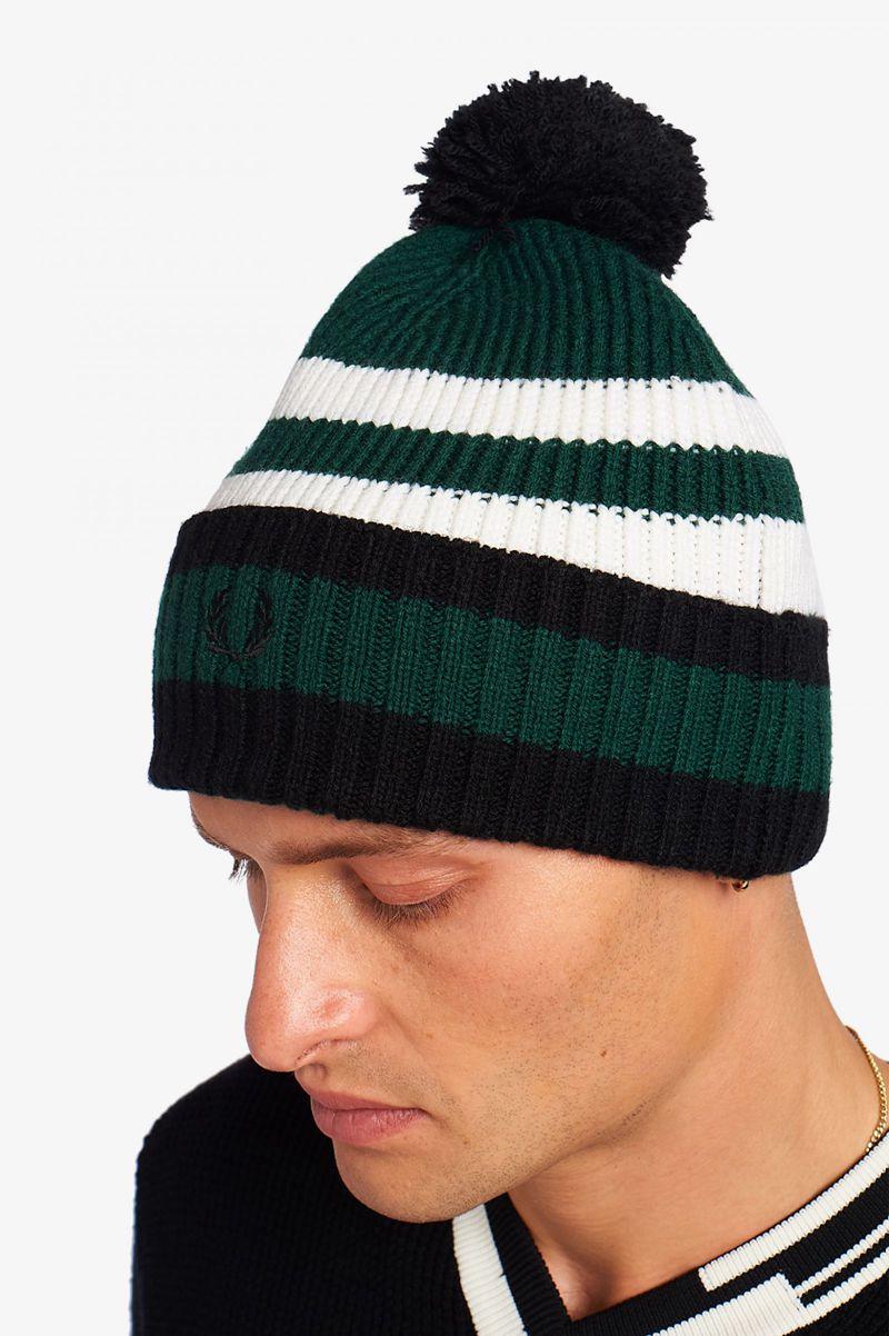 Fred Perry Chunky Tipped Men Beanie Dark Green | 5694QMSDL