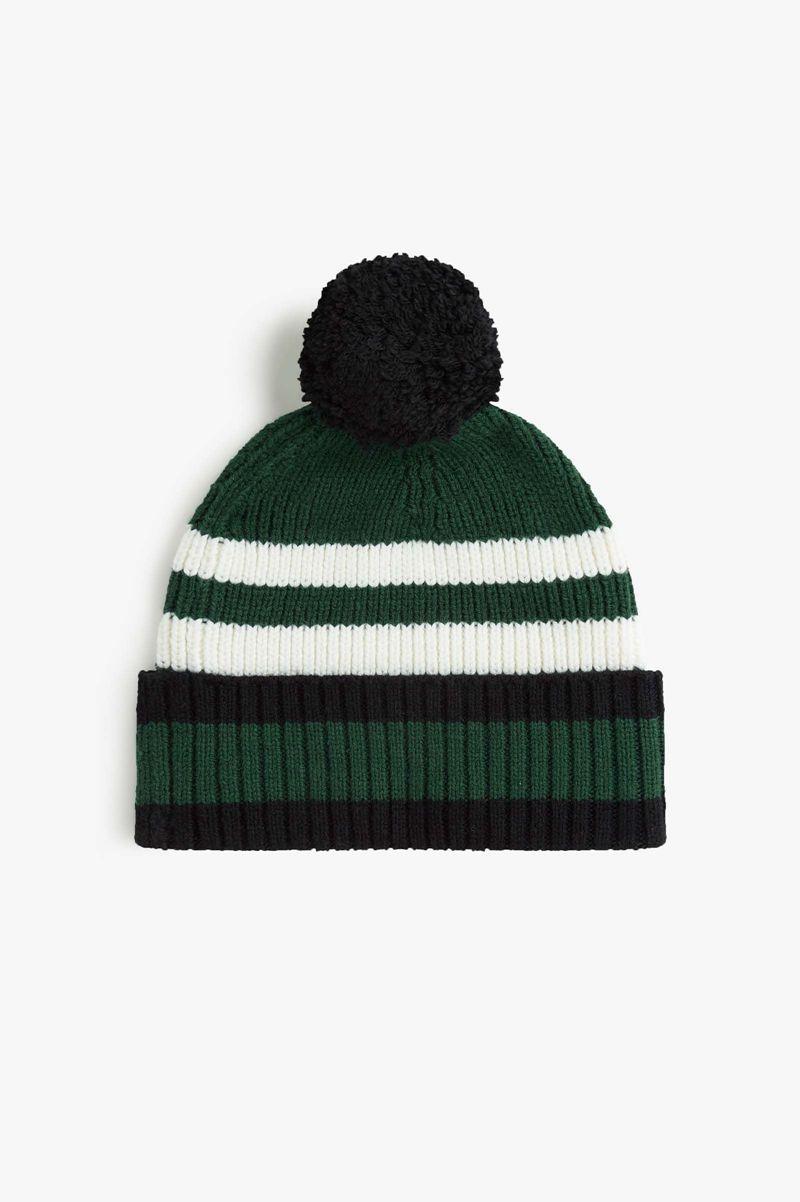 Fred Perry Chunky Tipped Men Beanie Dark Green | 5694QMSDL