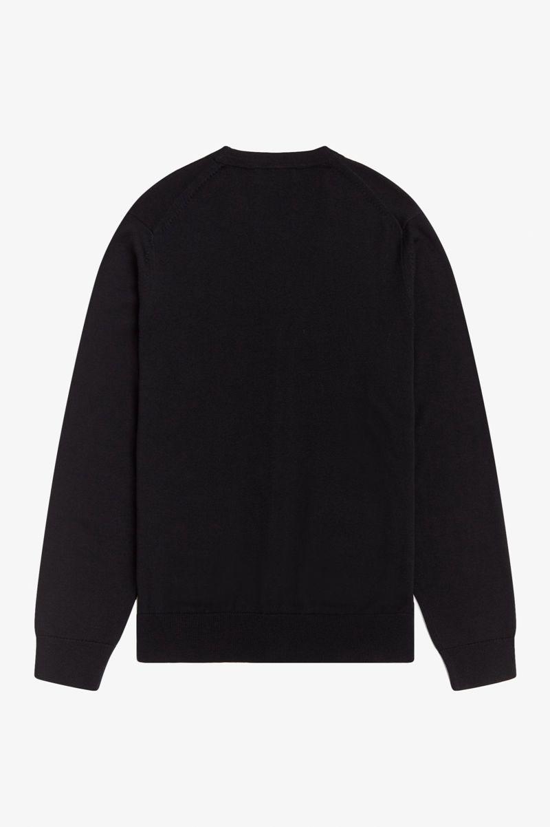 Fred Perry Classic Cardigan Men Knitwear Black | 5792MWHCG