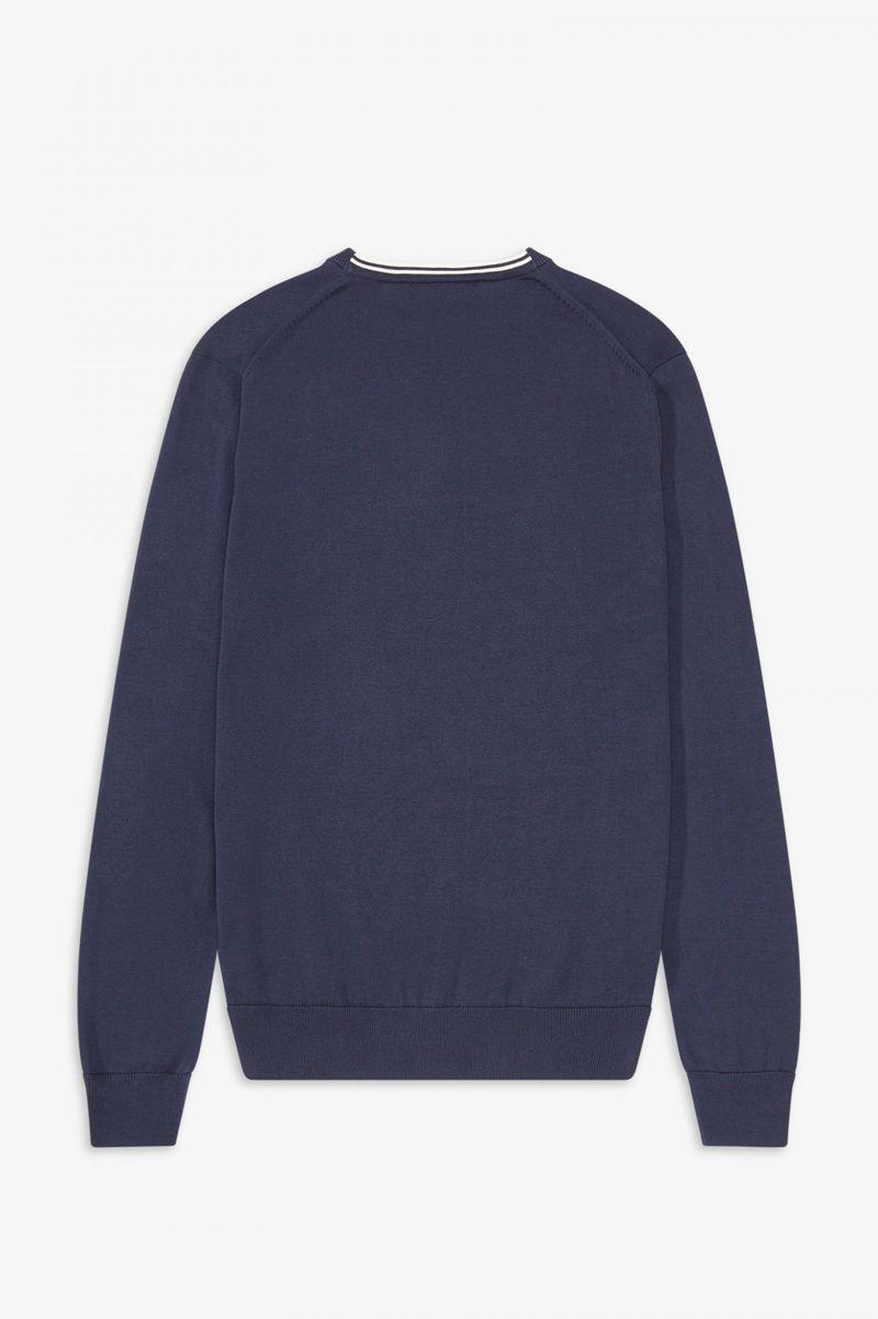 Fred Perry Classic Crew Neck Jumper Men Knitwear Navy | 4795KPBWY