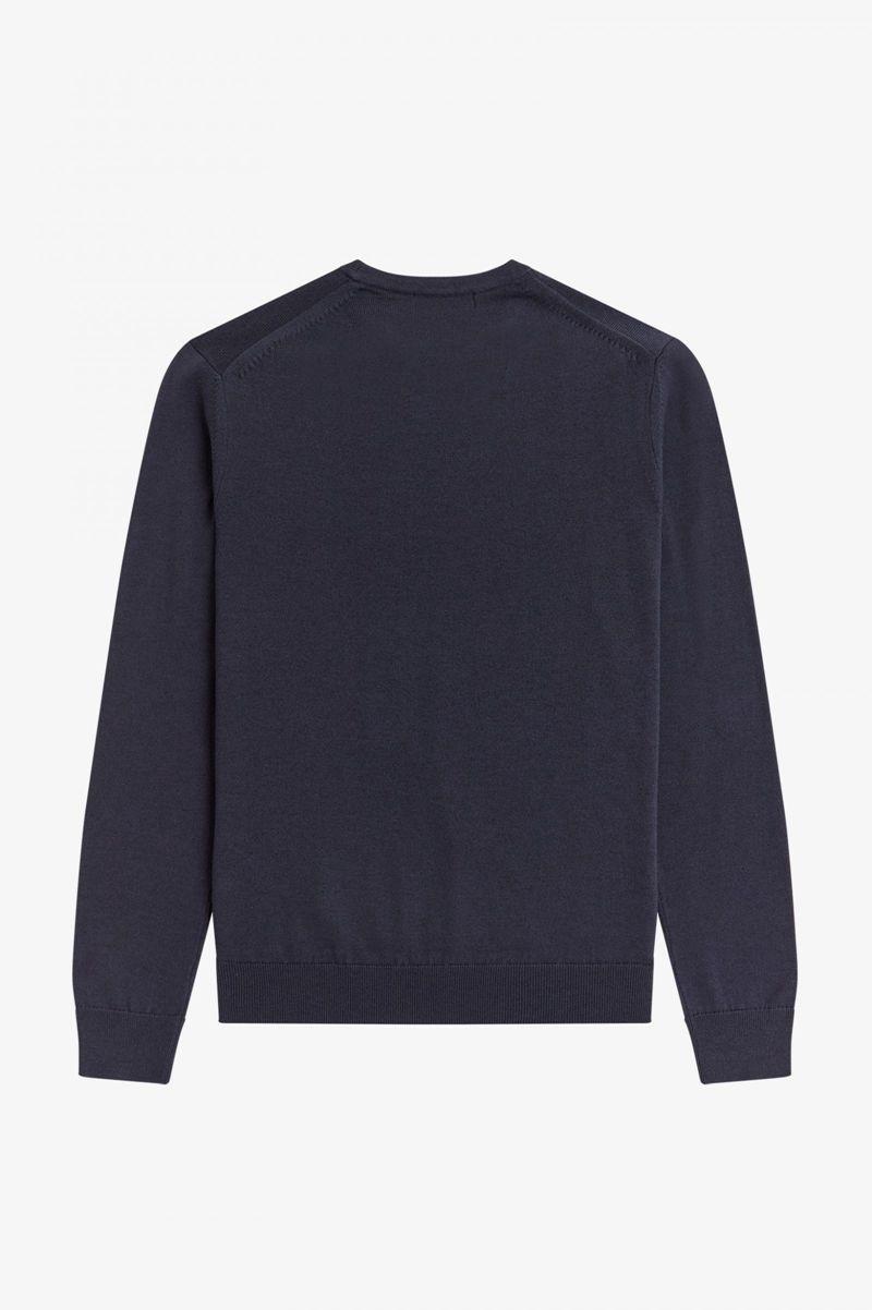 Fred Perry Classic Crew Neck Jumper Men Knitwear Deep Grey | 1273ATPGV