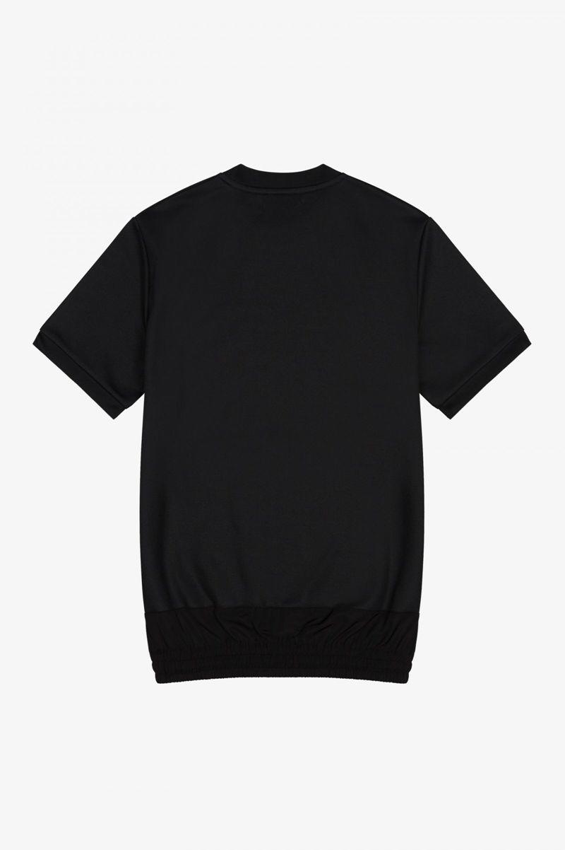 Fred Perry Elasticated Hem Men T Shirts Black | 3407KPJMB