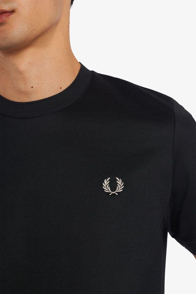 Fred Perry Elasticated Hem Men T Shirts Black | 3407KPJMB