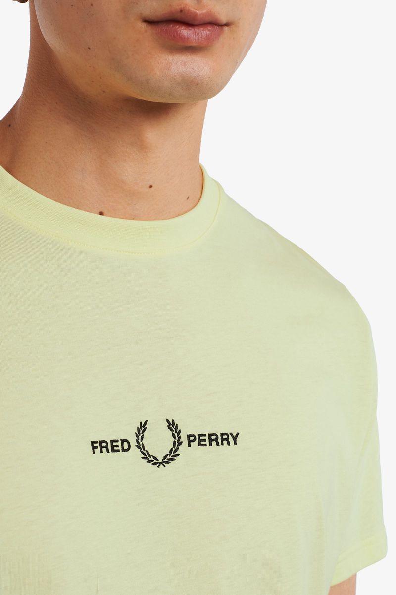 Fred Perry Embroidered Men T Shirts Green | 5276VALIT