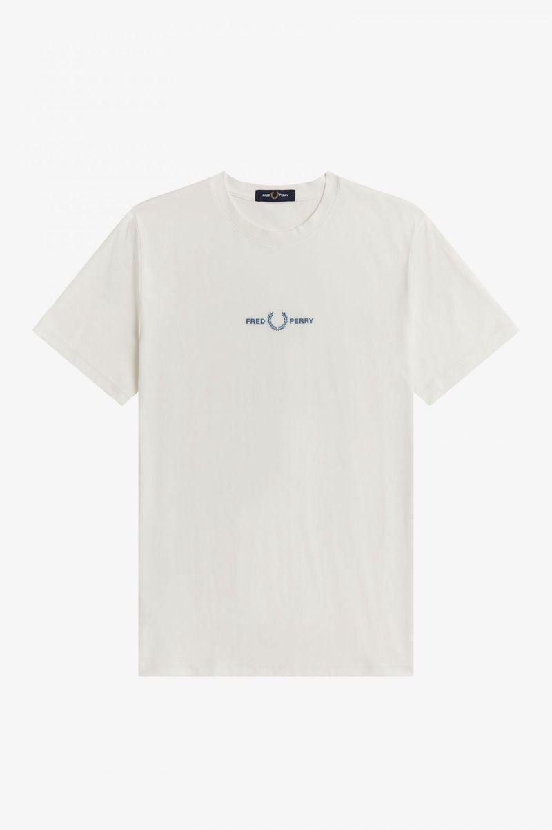 Fred Perry Embroidered Men T Shirts White | 7921MLZFO