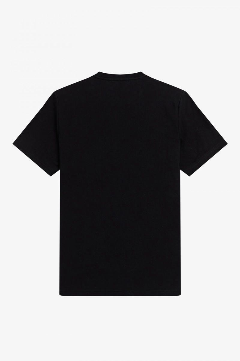 Fred Perry Graphic Men T Shirts Black | 9405SNIEV