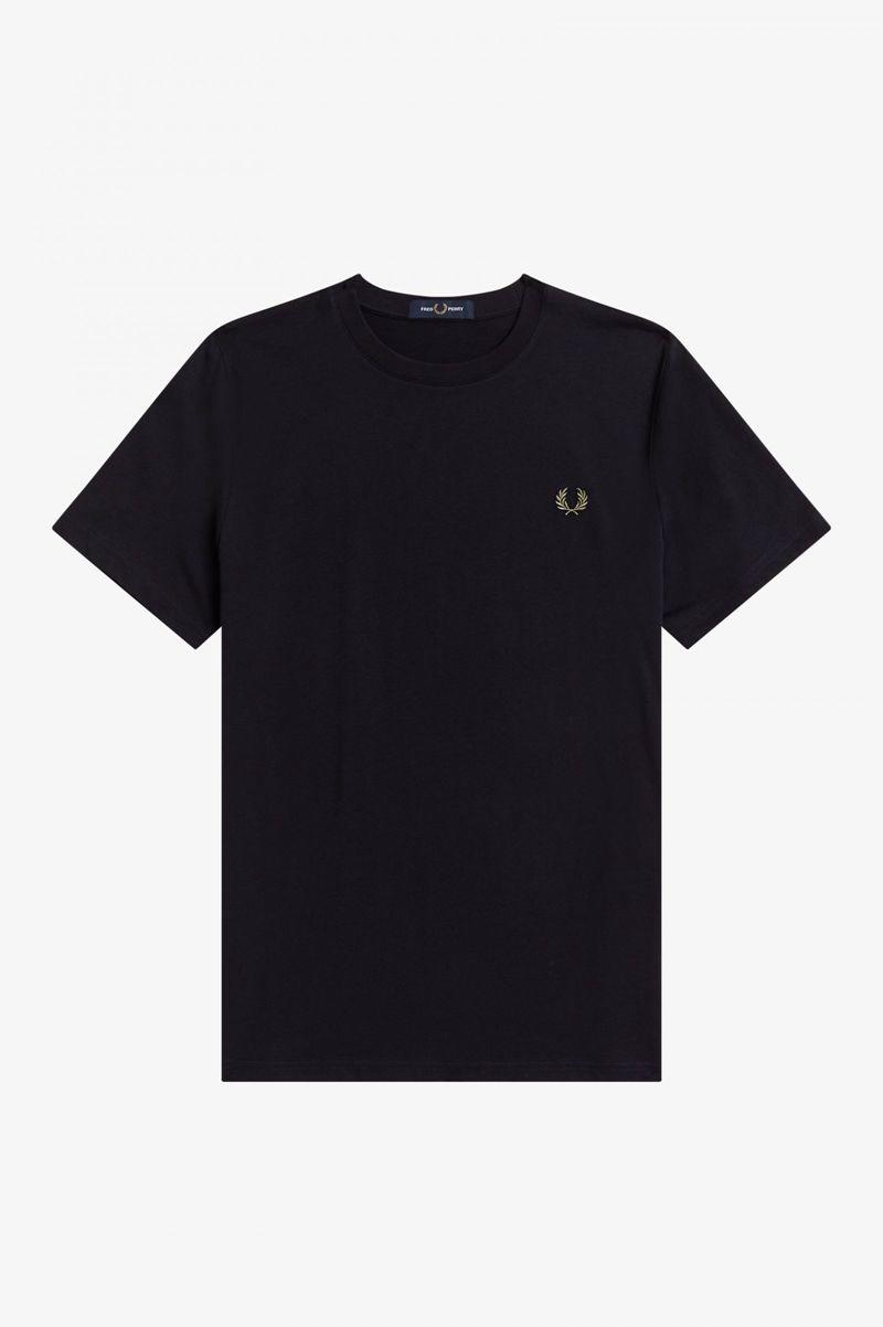 Fred Perry Graphic Print Men T Shirts Navy | 0387LHRZT