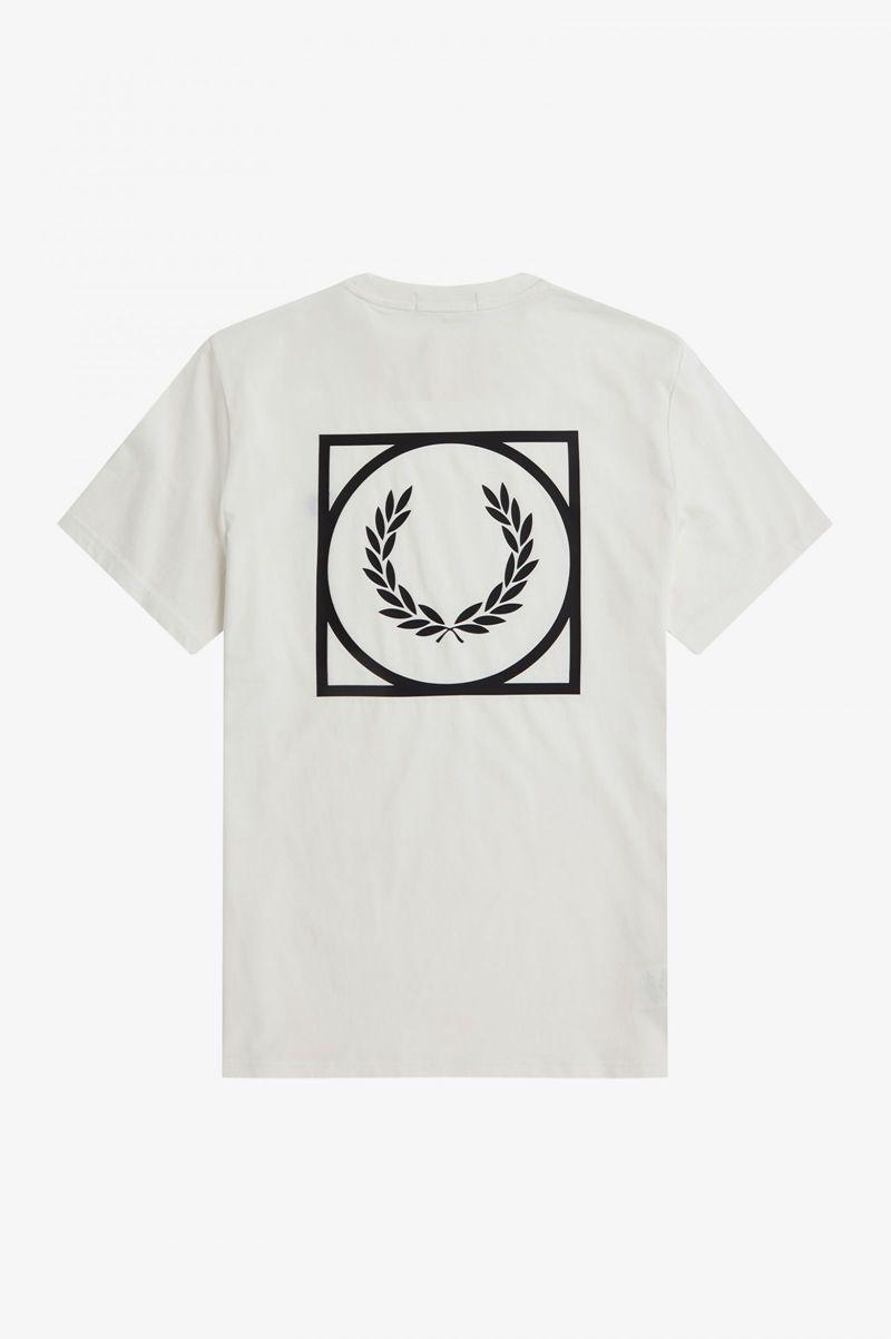 Fred Perry Graphic Print Men T Shirts White | 2683RTKFN