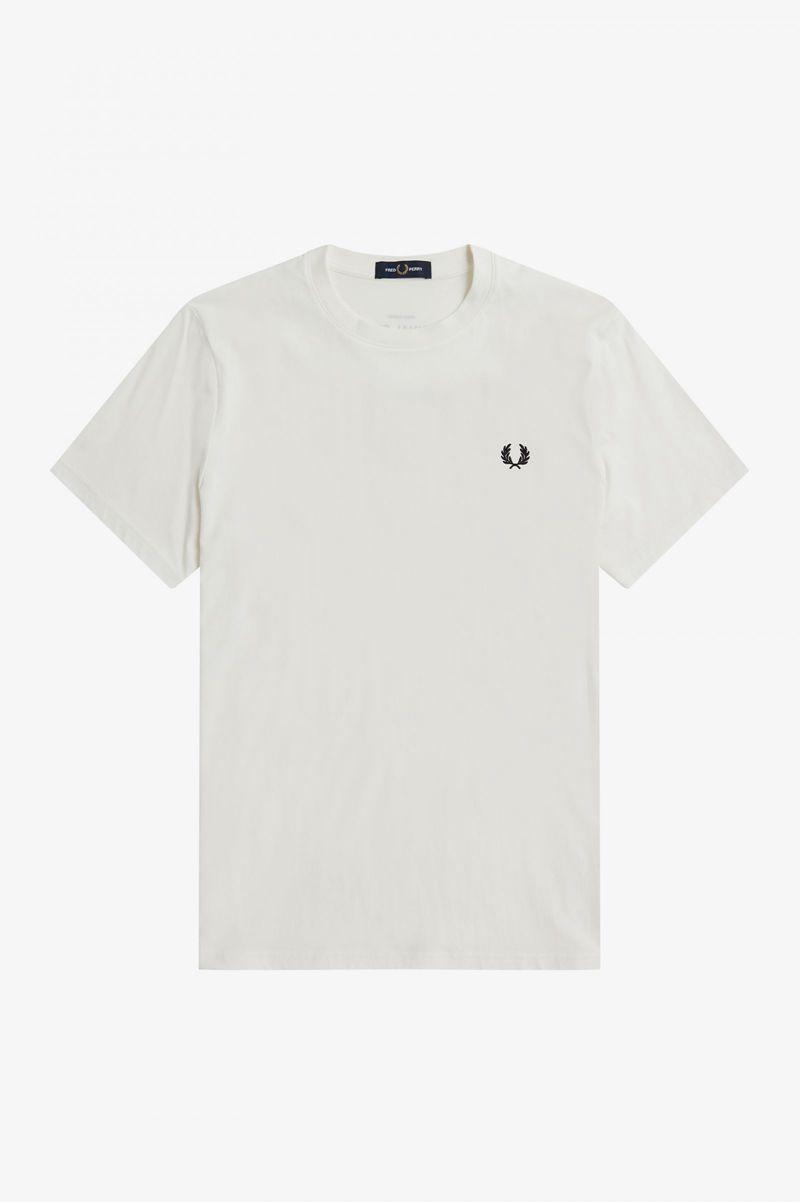 Fred Perry Graphic Print Men T Shirts White | 2683RTKFN