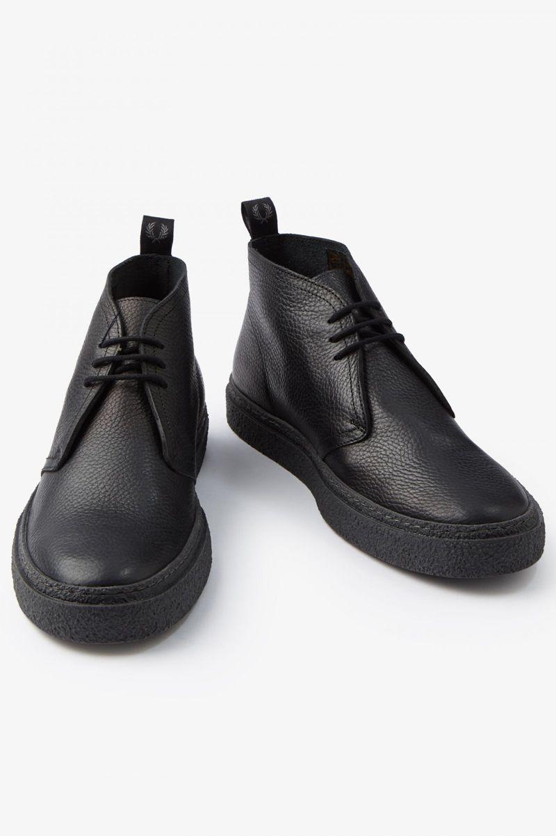 Fred Perry Hawley Men Shoes Black | 3879VCJIN