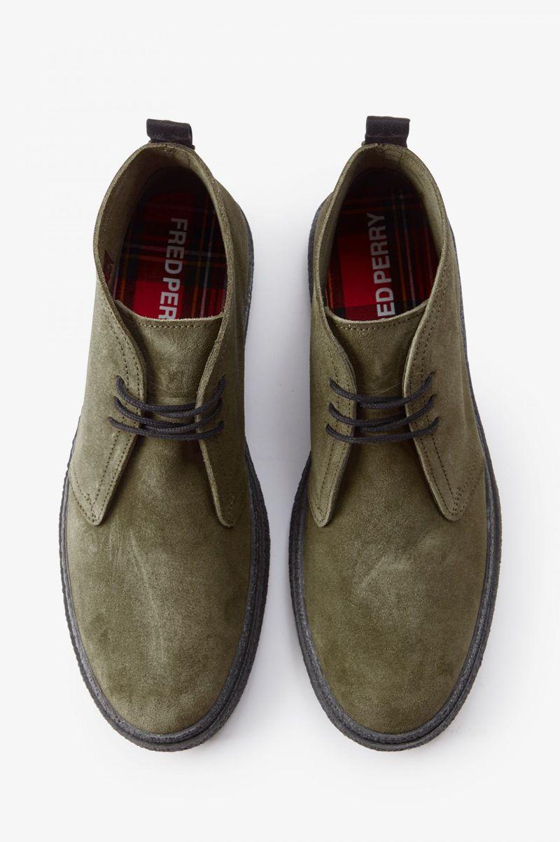 Fred Perry Hawley Men Shoes Olive | 1947ITWHZ