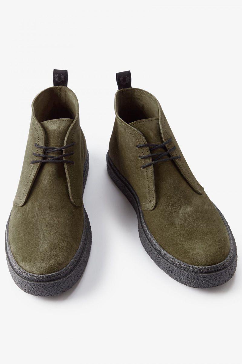 Fred Perry Hawley Men Shoes Olive | 1947ITWHZ