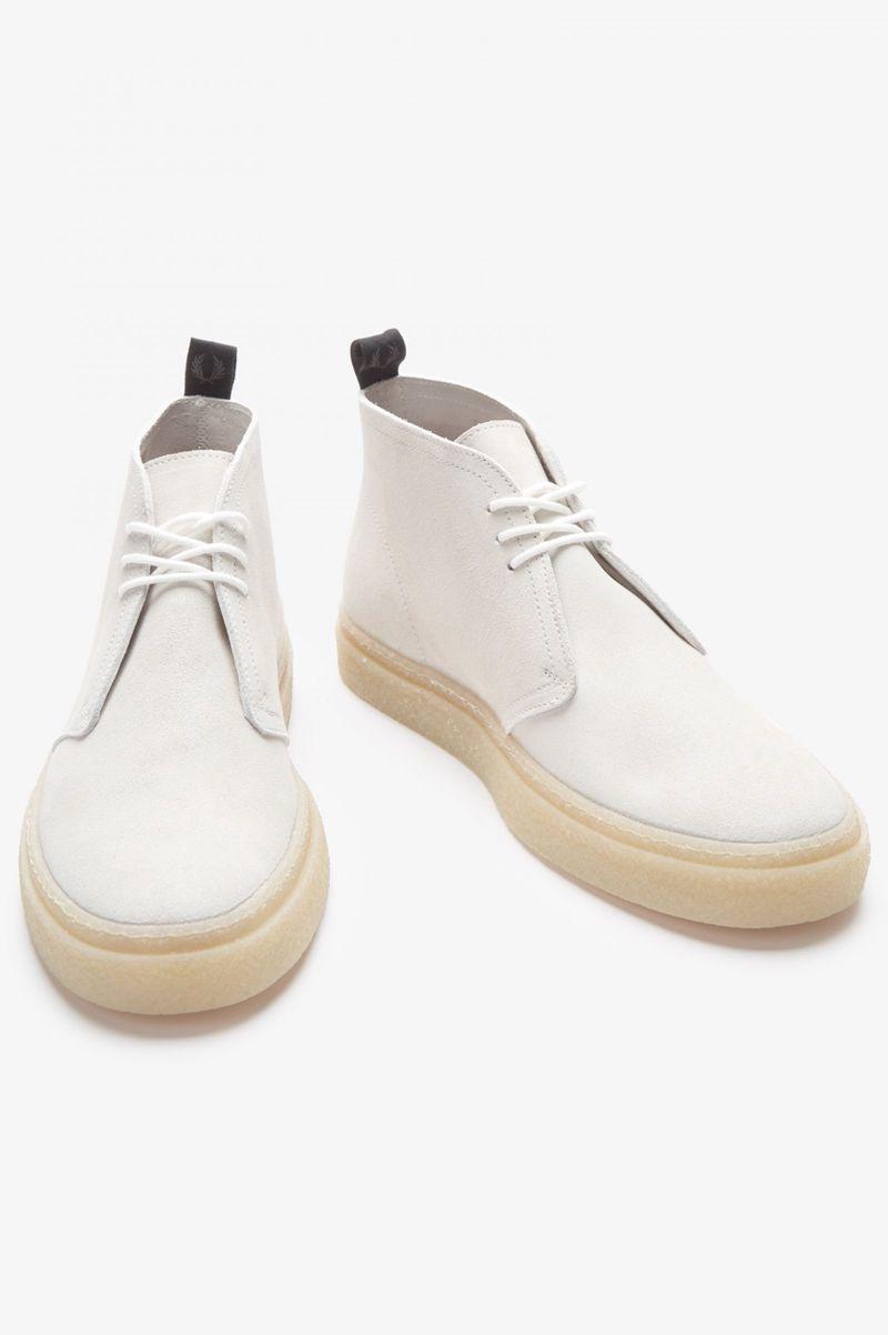 Fred Perry Hawley Men Shoes White | 5740PIZBE