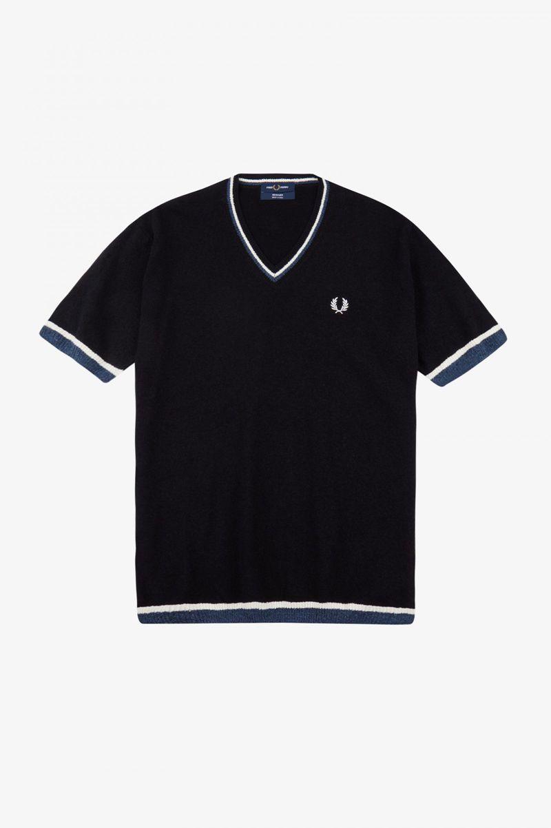 Fred Perry K3800 Men Knitwear Black | 5403GUQLS