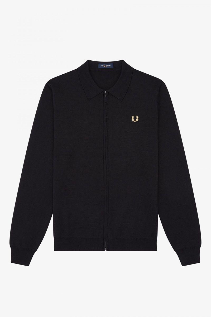 Fred Perry K3809 Men Knitwear Black | 9804WVGLD