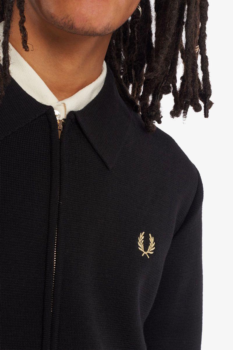 Fred Perry K3809 Men Knitwear Black | 9804WVGLD