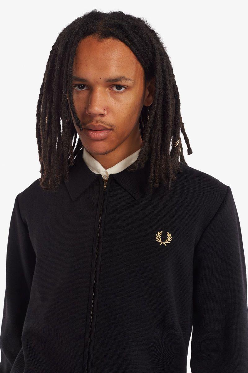 Fred Perry K3809 Men Knitwear Black | 9804WVGLD