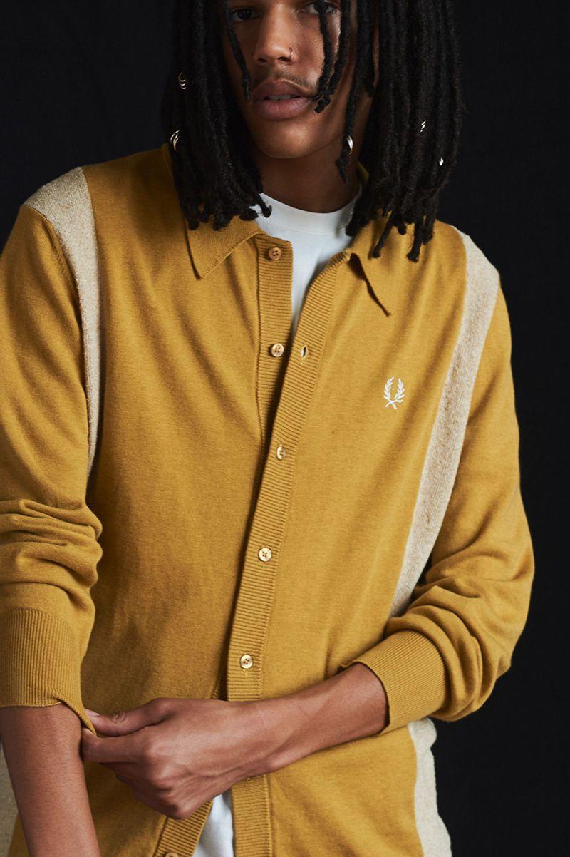 Fred Perry K3814 Men Knitwear Gold | 6975TSBCZ