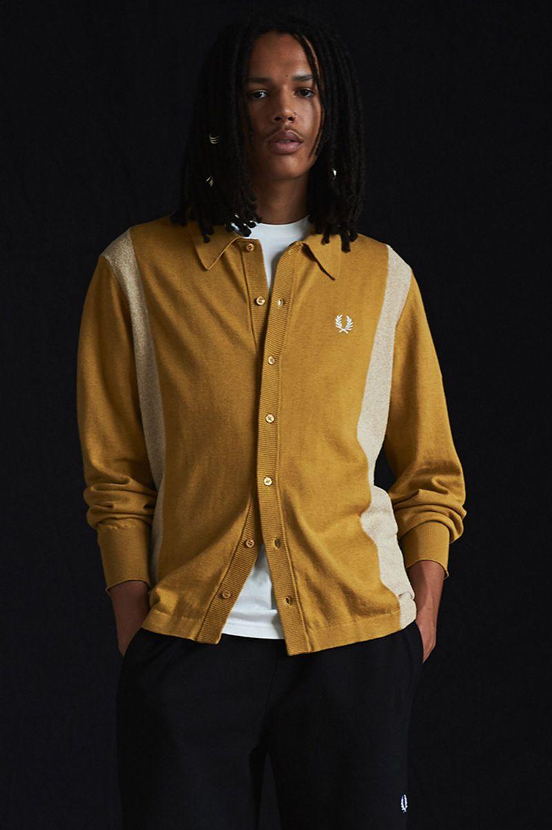 Fred Perry K3814 Men Knitwear Gold | 6975TSBCZ