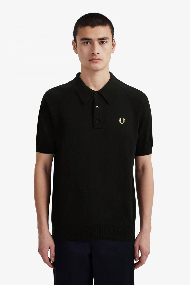 Fred Perry K7303 Men Knitwear Black | 8571FQEIG