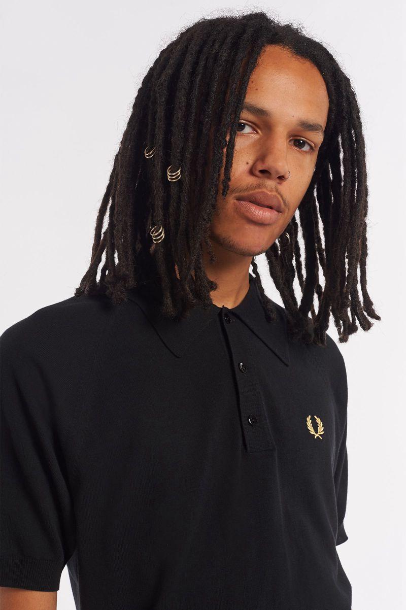 Fred Perry K7303 Men Knitwear Black | 8571FQEIG