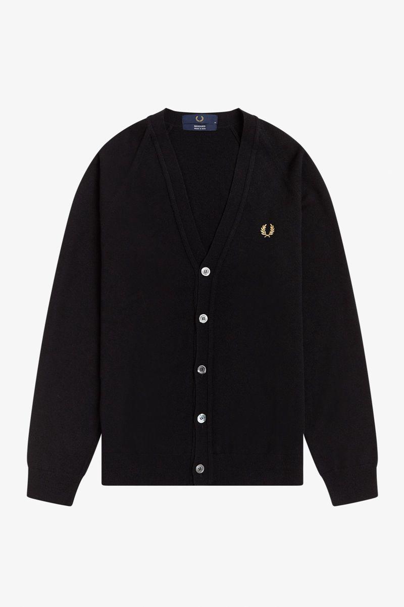 Fred Perry K7316 Men Knitwear Black | 5190YUJBH