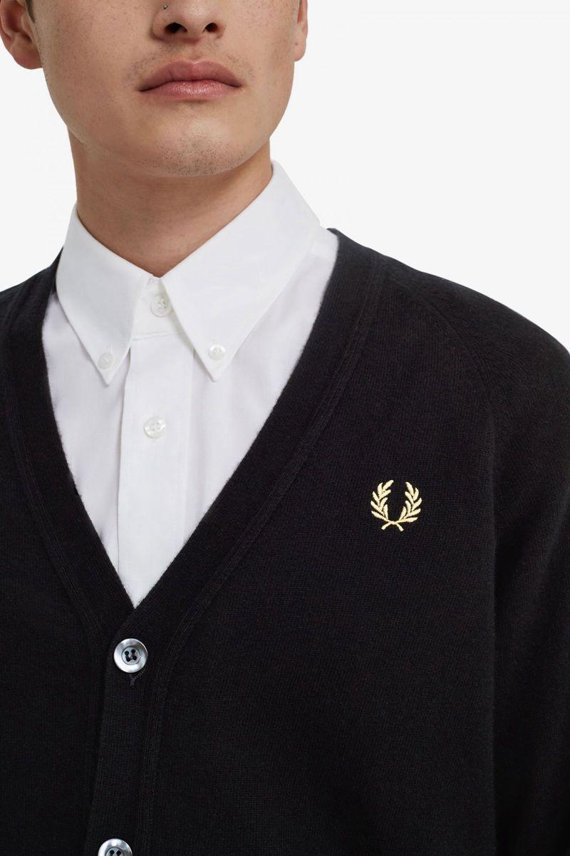 Fred Perry K7316 Men Knitwear Black | 5190YUJBH