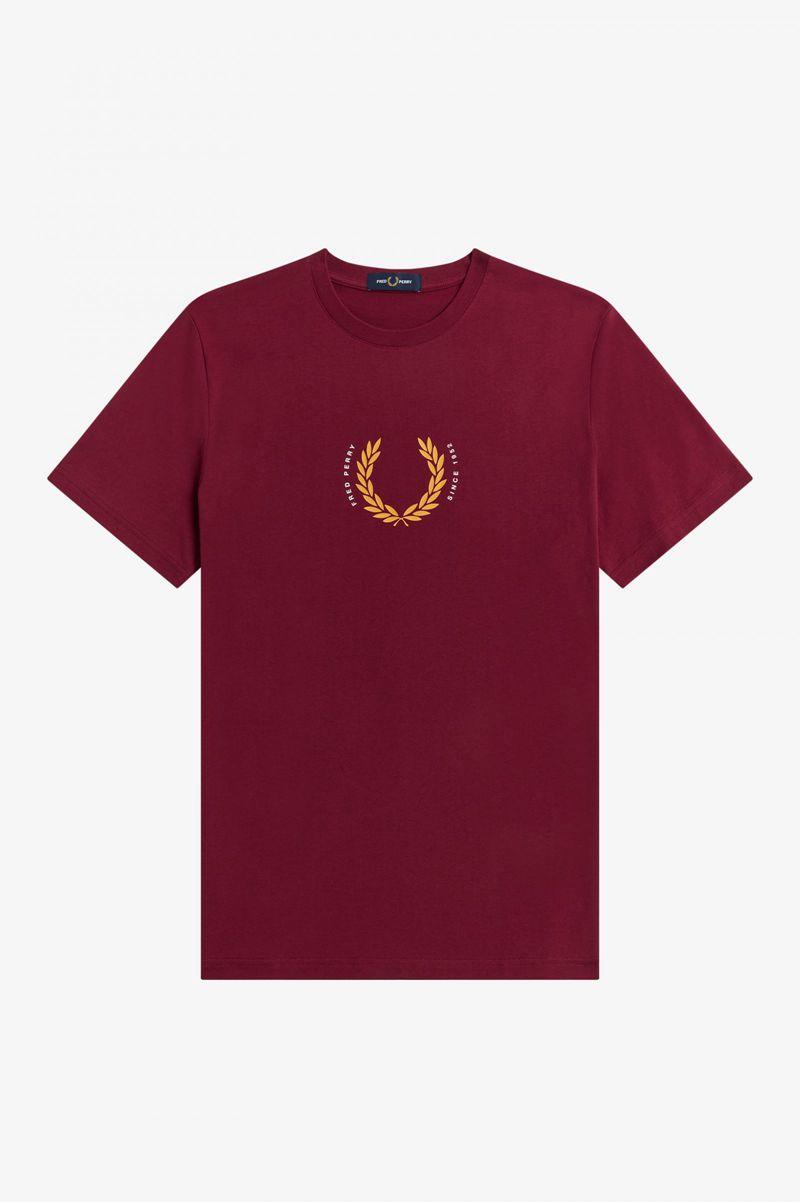 Fred Perry Laurel Wreath Men T Shirts Red | 9025USHGV