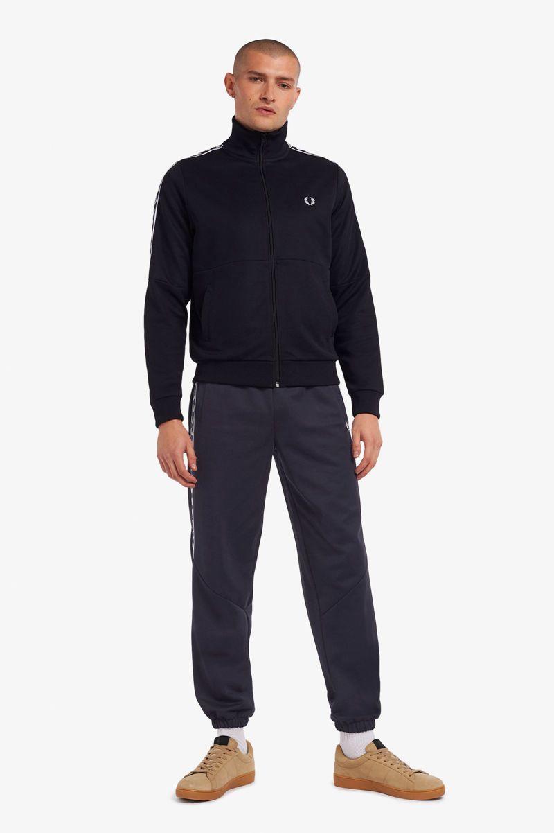 Fred Perry Panelled Taped Track Men Pants Navy | 7463WQDOY