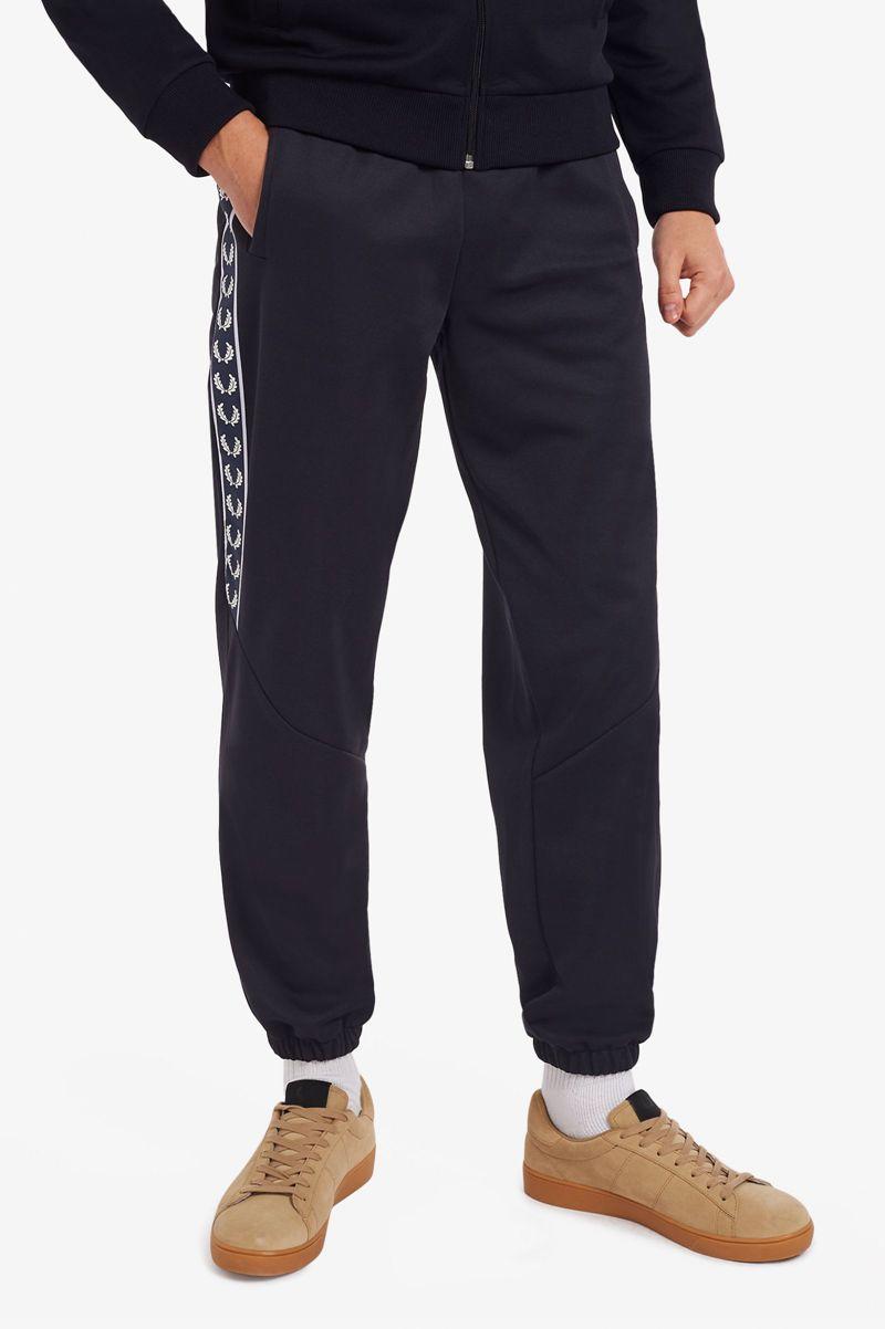 Fred Perry Panelled Taped Track Men Pants Navy | 7463WQDOY