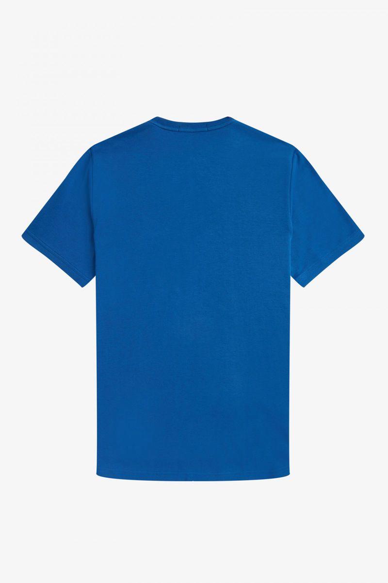 Fred Perry Printed Chest Patch Men T Shirts Royal | 8261VPXIO