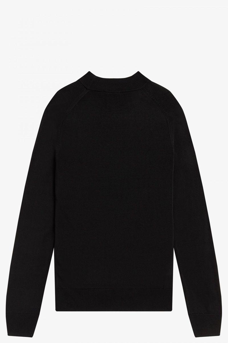 Fred Perry Rib Detail Jumper Women Knitwear Black | 1376VWFED